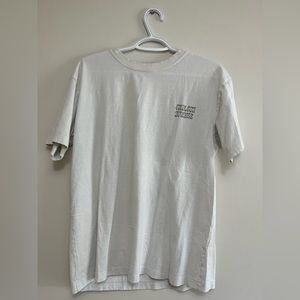 White graphic tee